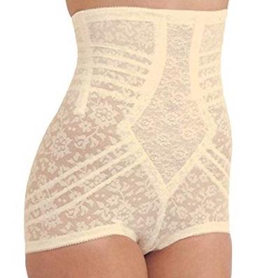 6107 High Waist Extra Firm "No Roll" Panty Girdle with Detachable Garters