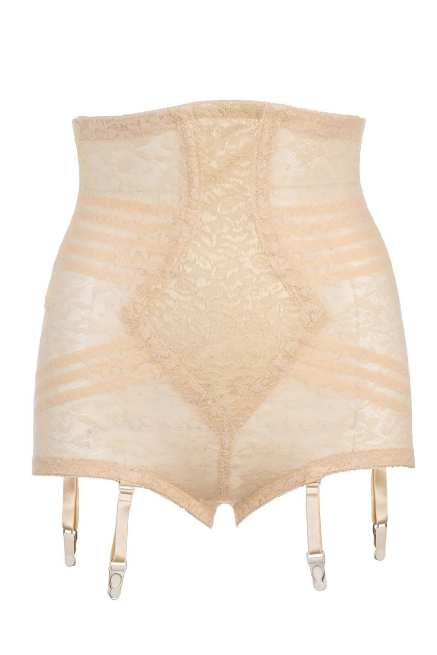 6107 High Waist Extra Firm "No Roll" Panty Girdle with Detachable Garters