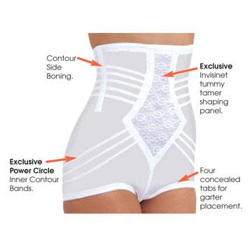 6109 High Waist Panty Girdle with Detachable Garters, Firm Shaping