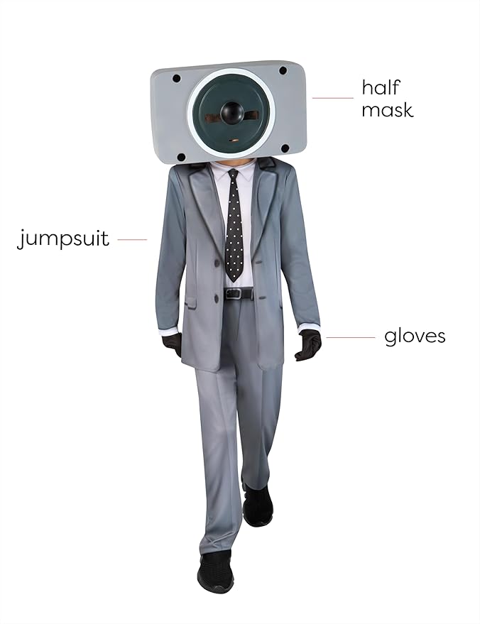 Rubies Skibidi Toilet: Speakerman Costume for Kids, Boy's Medium