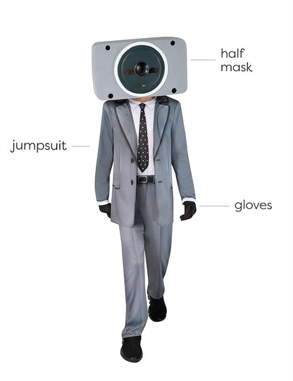 Rubies Skibidi Toilet: Speakerman Costume for Kids, Boy's Medium