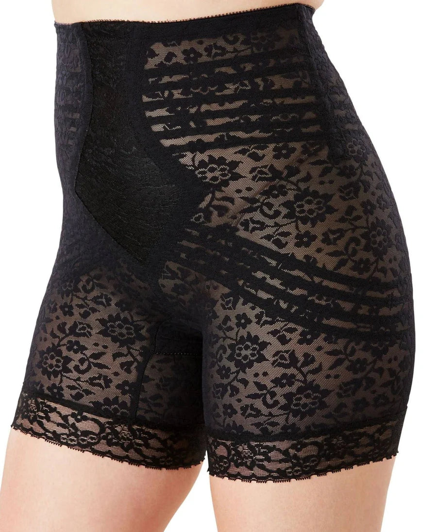 6207 No Roll High Waist Lace Thigh Slimmer with Extra Firm Support
