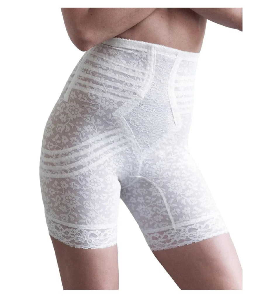 6207 No Roll High Waist Lace Thigh Slimmer with Extra Firm Support