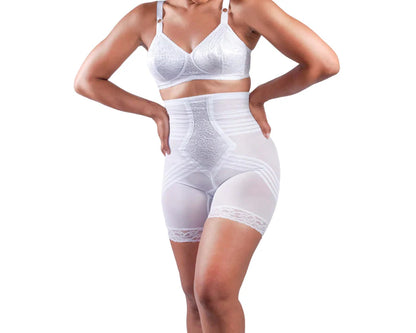 6209 Breathable High Waist Thigh Slimmer | No Roll Power Mesh Hourglass Shaper | Firm to Extra Firm Support