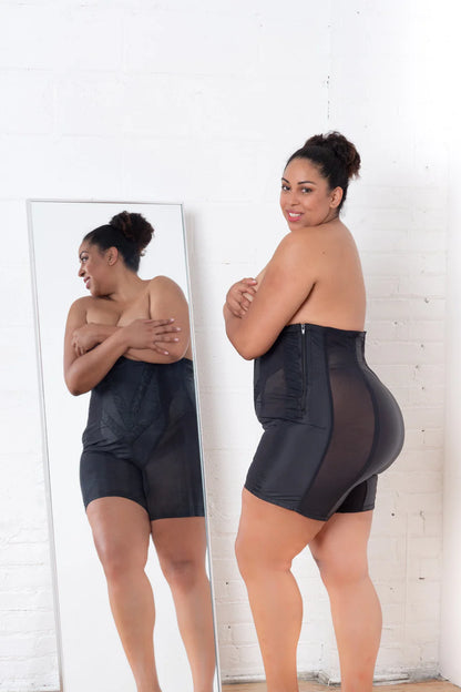 6210 High Waist Non-Stretch Girdle with Side Zipper | No Give Extra Firm Control