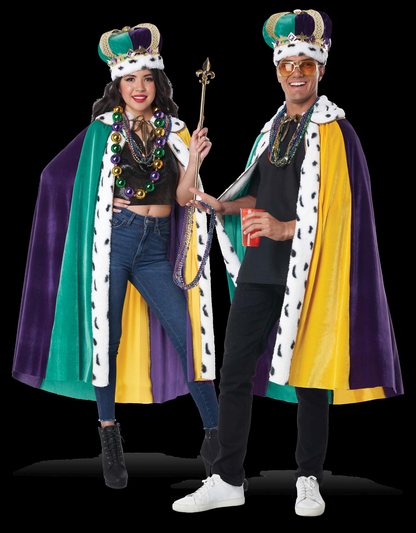 California Costumes Mardi Gras Cape and Crown Set