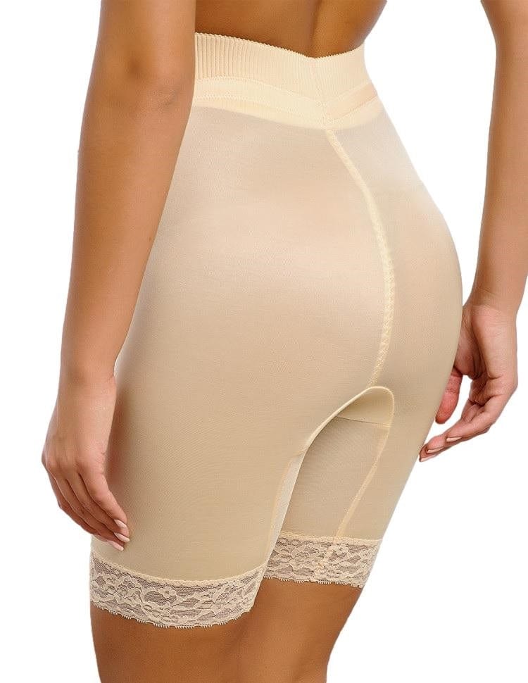 6226 High Waist Thigh Slimmer with Tulip Front Panel | Memory Compression Fabric | Medium Support