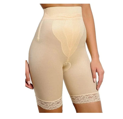 6226 High Waist Thigh Slimmer with Tulip Front Panel | Memory Compression Fabric | Medium Support