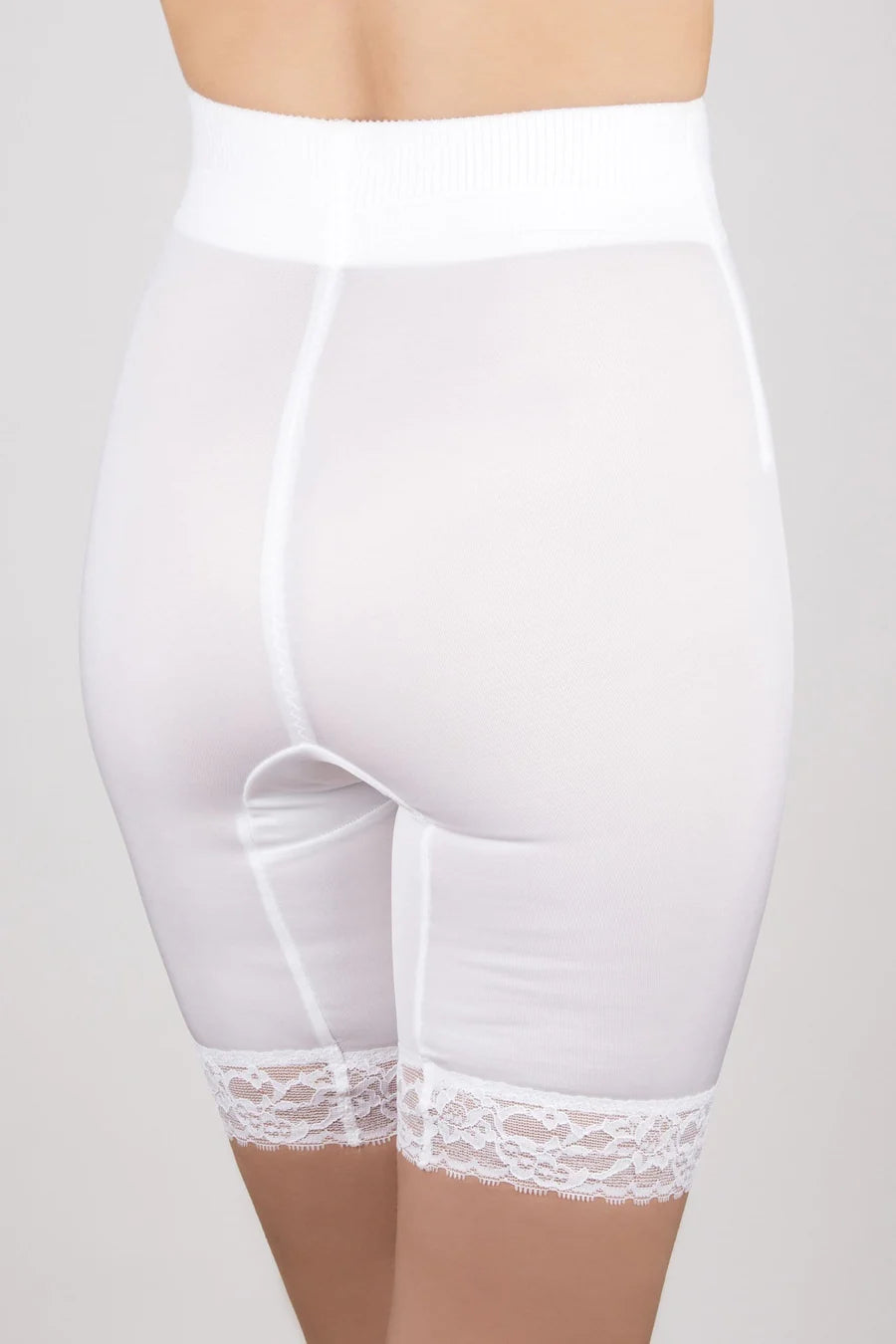 6226 High Waist Thigh Slimmer with Tulip Front Panel | Memory Compression Fabric | Medium Support
