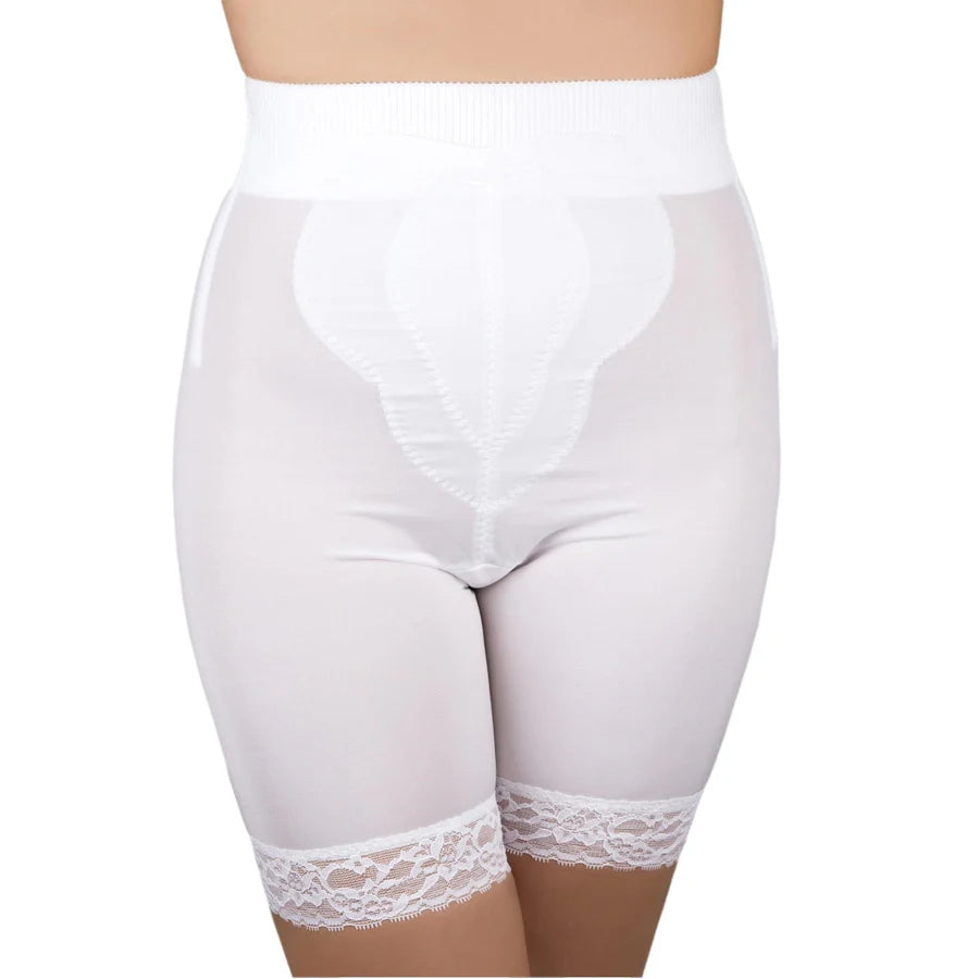 6226 High Waist Thigh Slimmer with Tulip Front Panel | Memory Compression Fabric | Medium Support