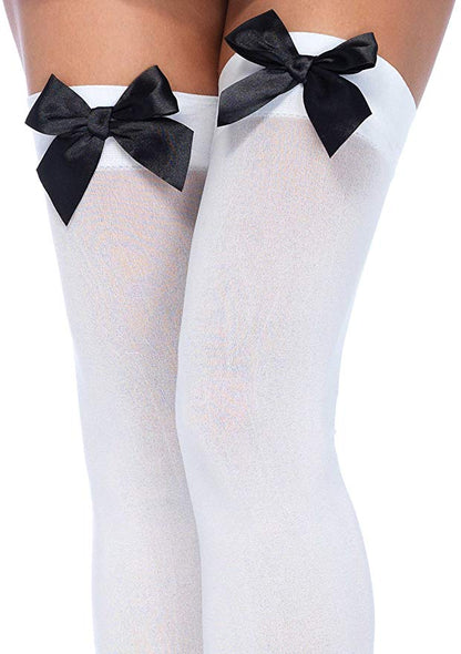 Nylon Over The Knee with Bow