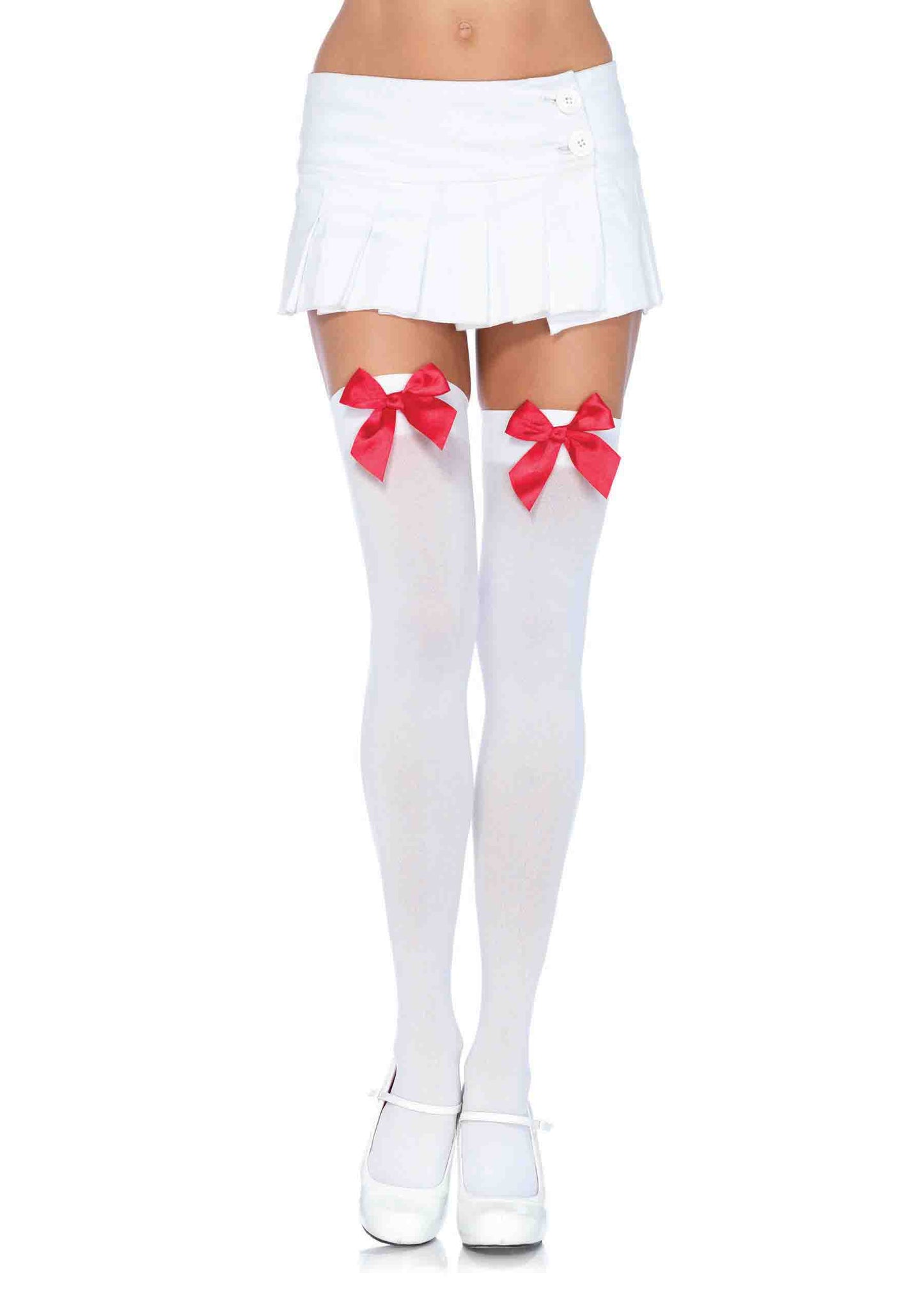 Nylon Over The Knee with Bow