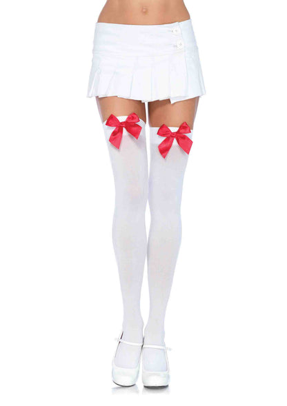 Nylon Over The Knee with Bow