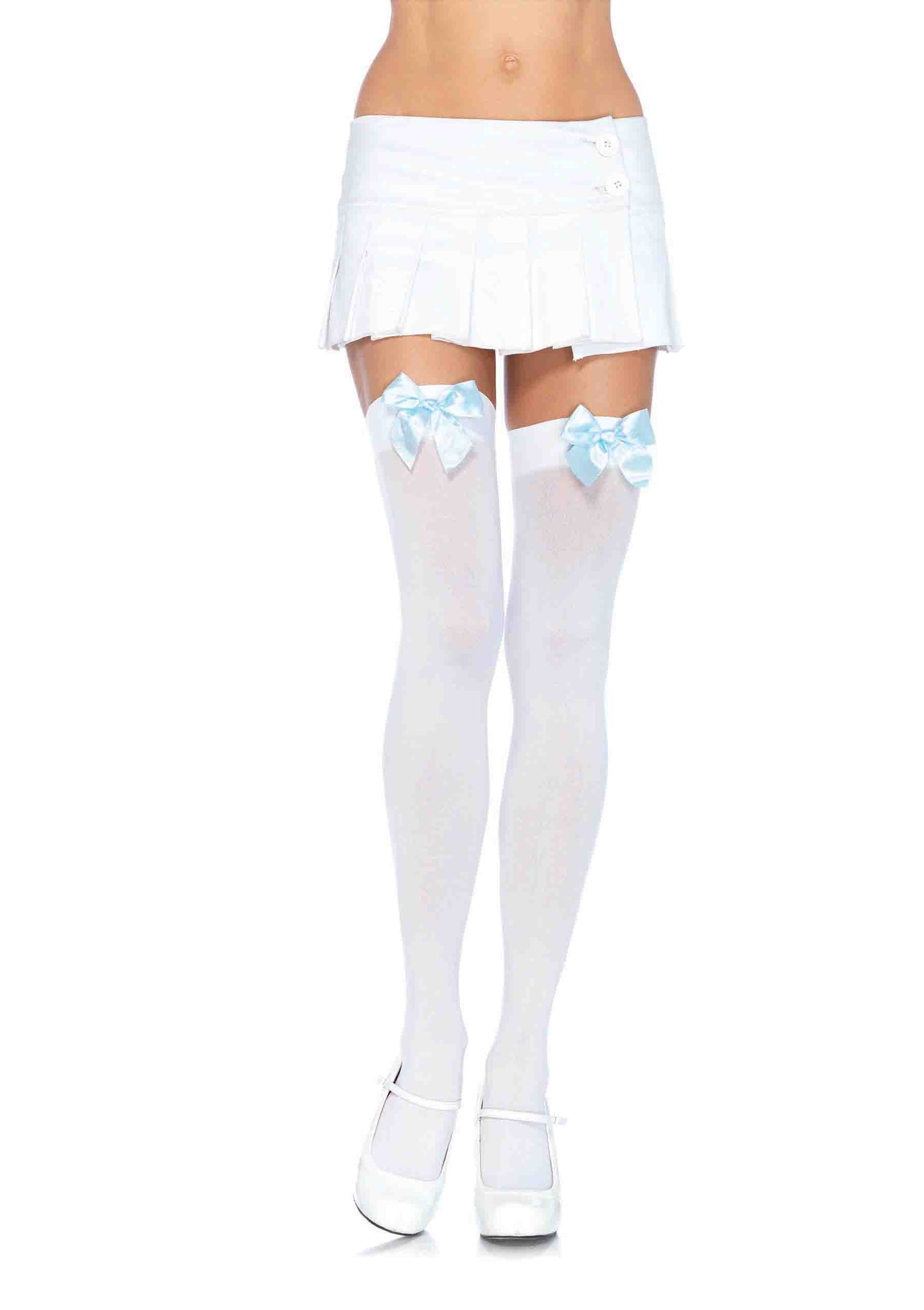 Nylon Over The Knee with Bow