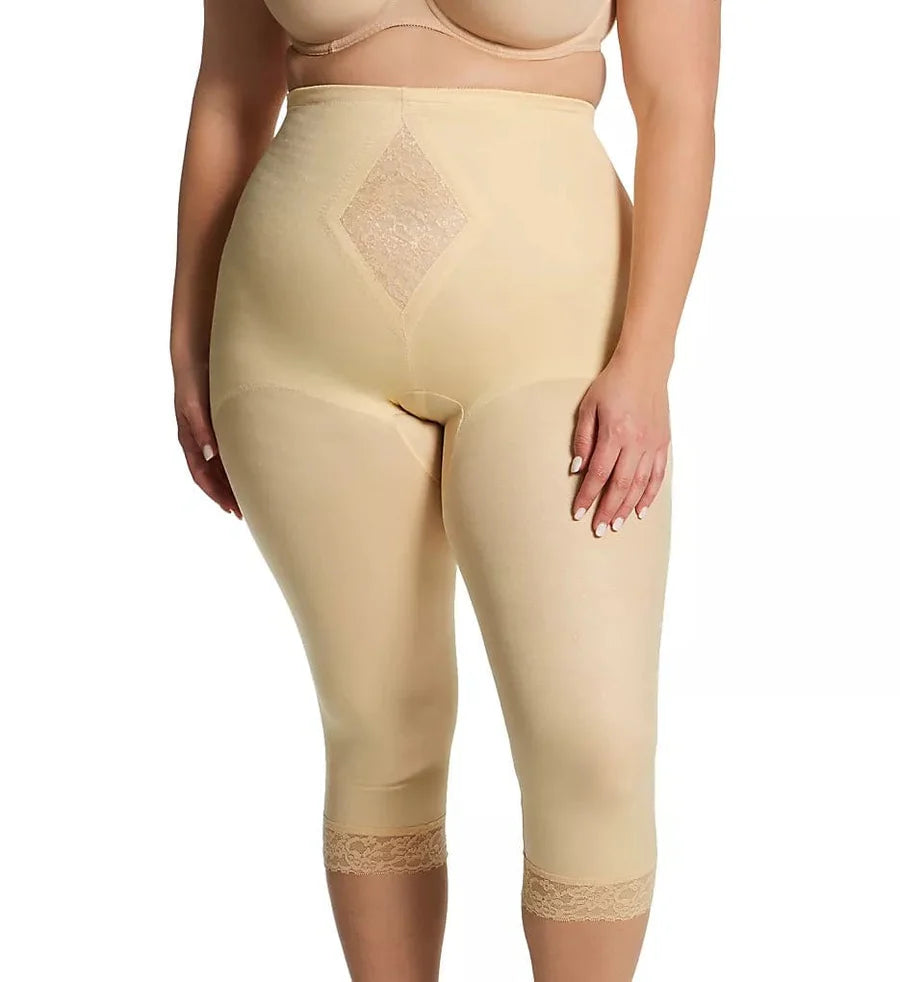 6265 Waistline Capri Pant Liner with Tummy Control Panel| Memory Compression Fabric | Medium Support