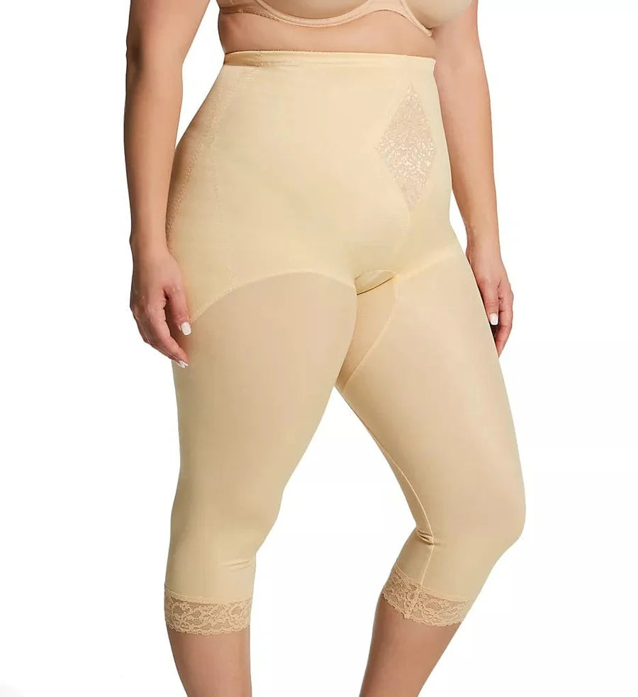 6265 Waistline Capri Pant Liner with Tummy Control Panel| Memory Compression Fabric | Medium Support
