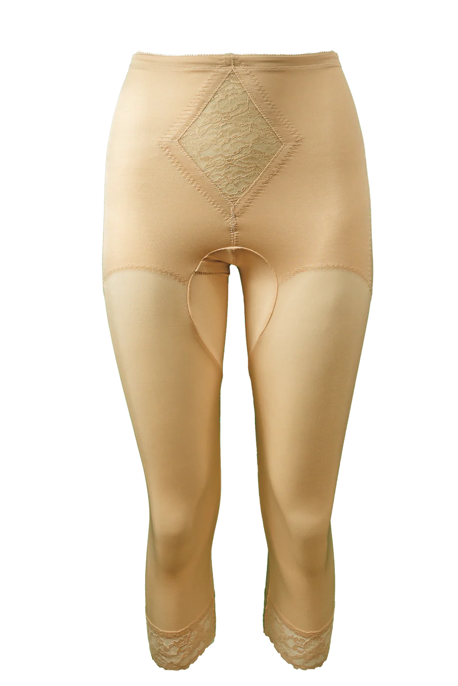 6265 Waistline Capri Pant Liner with Tummy Control Panel| Memory Compression Fabric | Medium Support