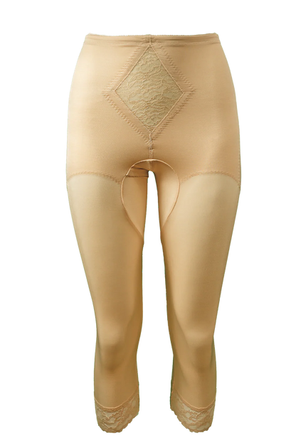 6265 Waistline Capri Pant Liner with Tummy Control Panel| Memory Compression Fabric | Medium Support