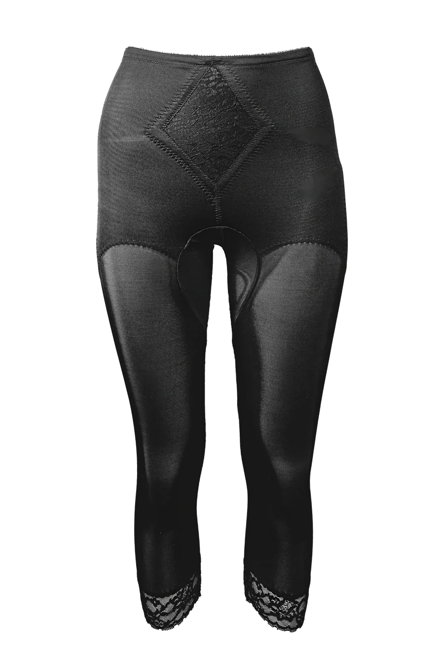 6265 Waistline Capri Pant Liner with Tummy Control Panel| Memory Compression Fabric | Medium Support