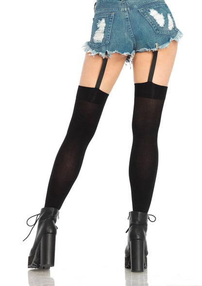 Attached Clip Garter Thigh Highs LA