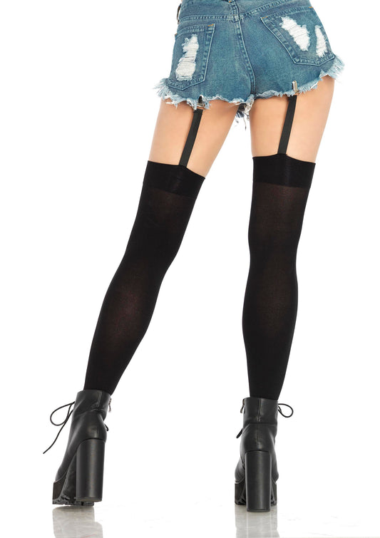 Attached Clip Garter Thigh Highs LA