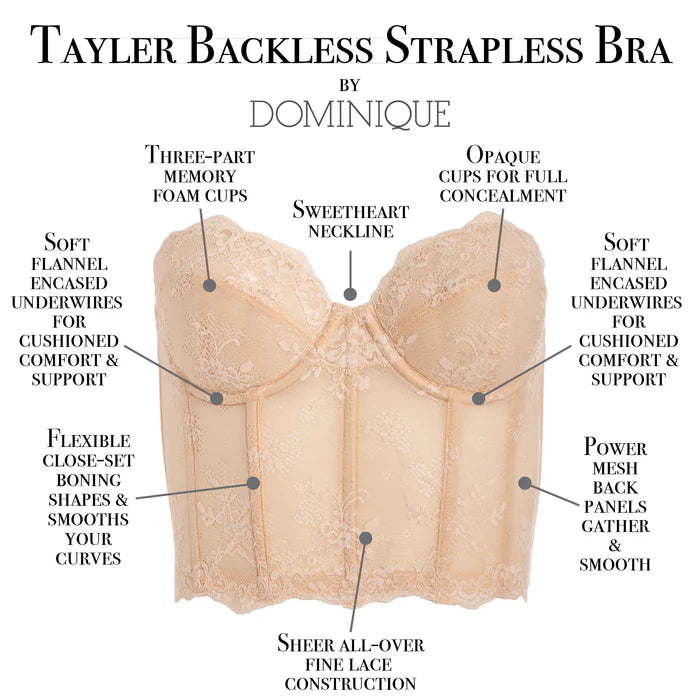 6744 Taylor Backless Strapless Lace Bra
