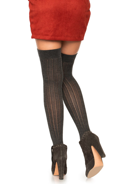 Spandex Rib Knit Over The Knee Socks