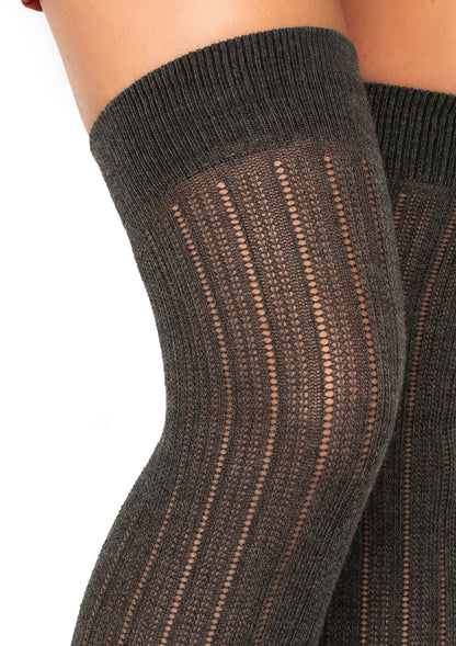 Spandex Rib Knit Over The Knee Socks