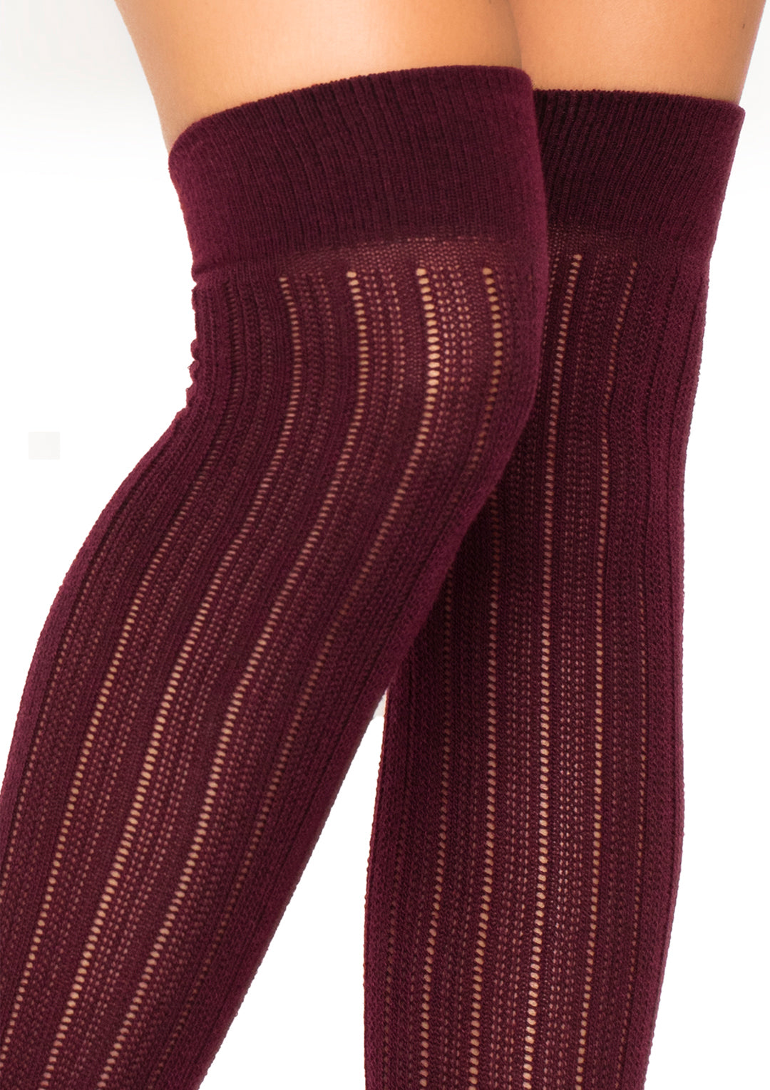 Spandex Rib Knit Over The Knee Socks
