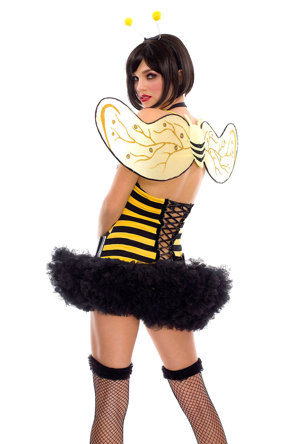 MUSIC LEGS 70212 Cute Halter Bumble Bee Dress