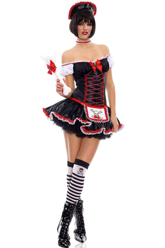Music Legs Sexy Gothic Maid Costume