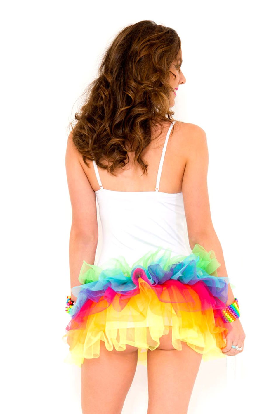 Music Legs Women's Rainbow Tutu Dress
