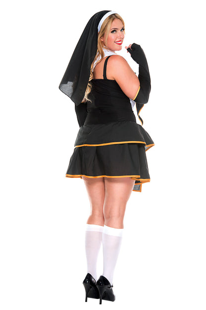 Music Legs Flirty Nun Queens Costume