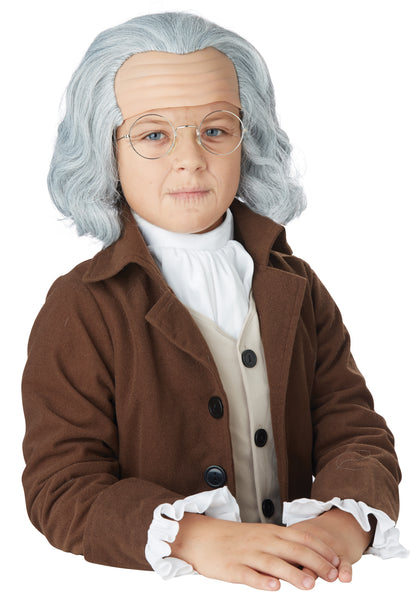 California Costumes Benjamin Franklin Wig W - Bald Cap - Child