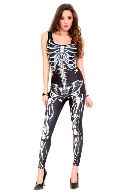 Music Legs 70790 3D Skeleton Bodysuit