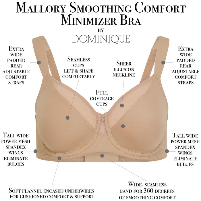7088 Mallory Smoothing Comfort Underwire Minimizer Bra