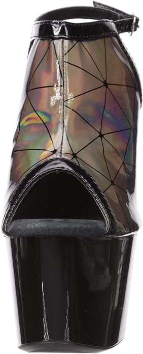 Ellie Shoes Women's Zion Platform Peep Toe Sandal, Pewter