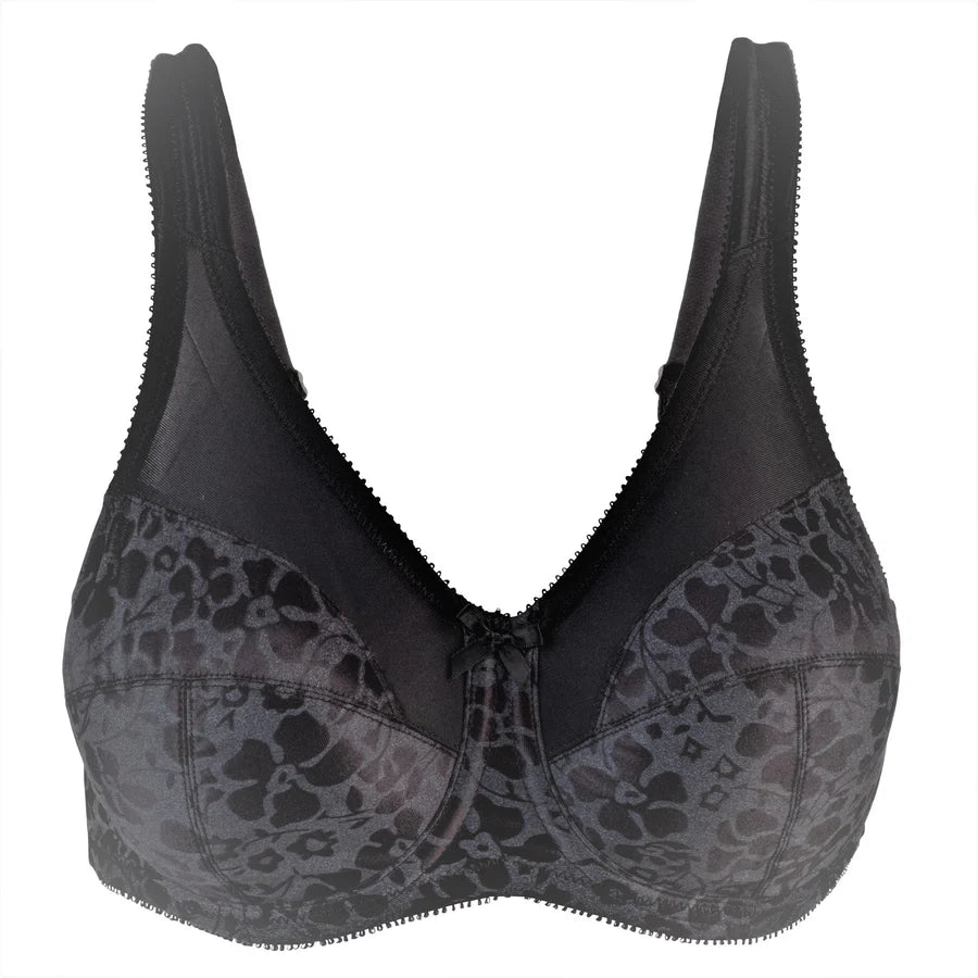 7101 Brand Printed Full Figure Support Underwire Bra