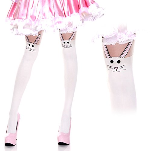Rabbit Print Spandex Pantyhose