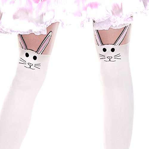 Rabbit Print Spandex Pantyhose