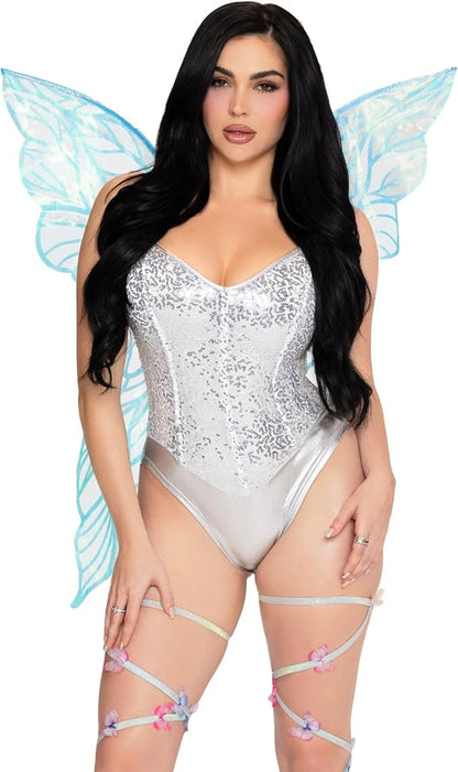 Leg Avenue Iridescent Strapless Fairy Wings, One Size Lightweight And Comfortable Butterfly Costume Wings With Shimmer Fabric And U-Wire Frame