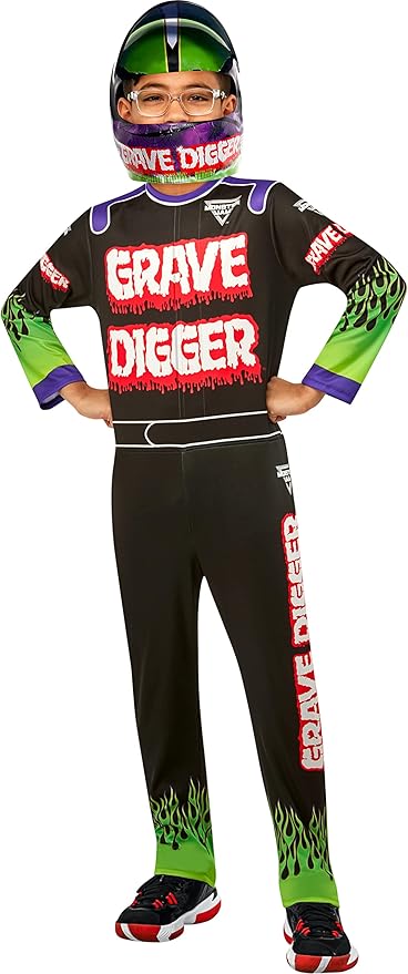 Monster Jam: Grave Digger Costume for Kids by Rubies, Boy's Small