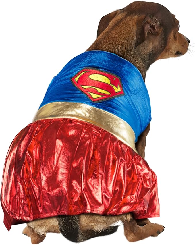 DC Comics Superheroes: Supergirl Pet Costume for For Dogs or Cats by Rubies