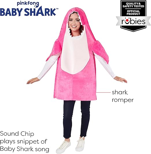 Rubies Baby Shark: Daddy Shark Costume with Sound Chip for Adults, Men's Standard