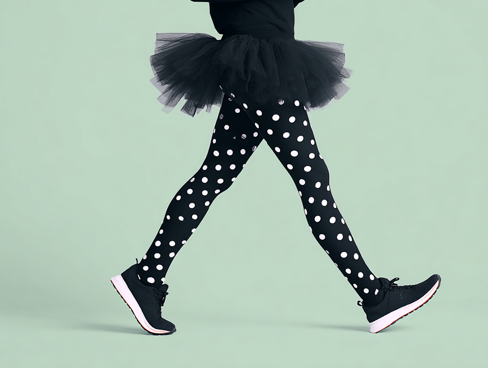 Envy Body Shop Womens Opaque Sheer Polka Dot Pantyhose