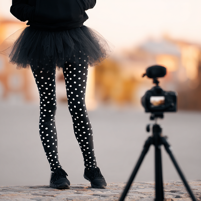 Envy Body Shop Womens Opaque Sheer Polka Dot Pantyhose