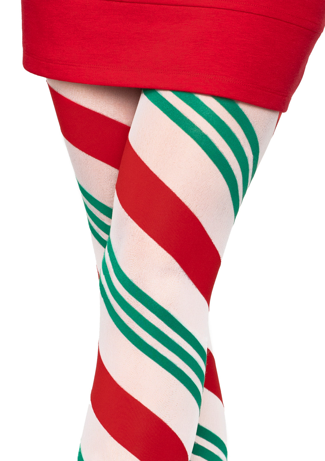 Holiday Ribbon Striped Tights