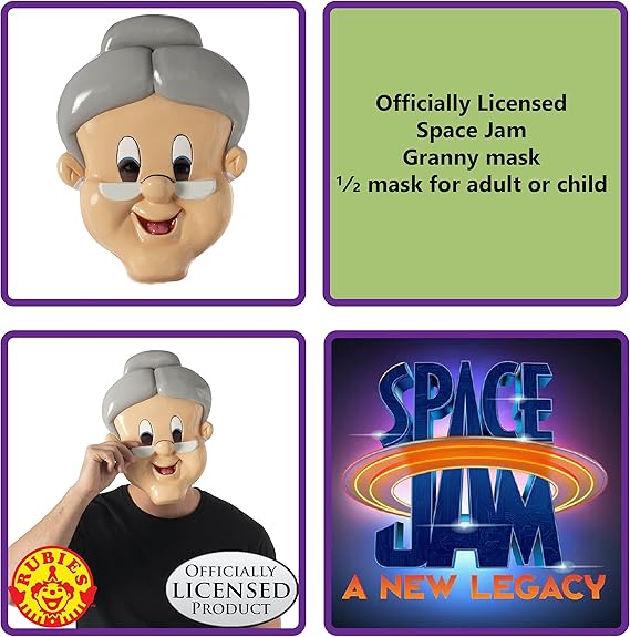 Rubies Warner Bros. Space Jam Granny Half-Mask, One Size