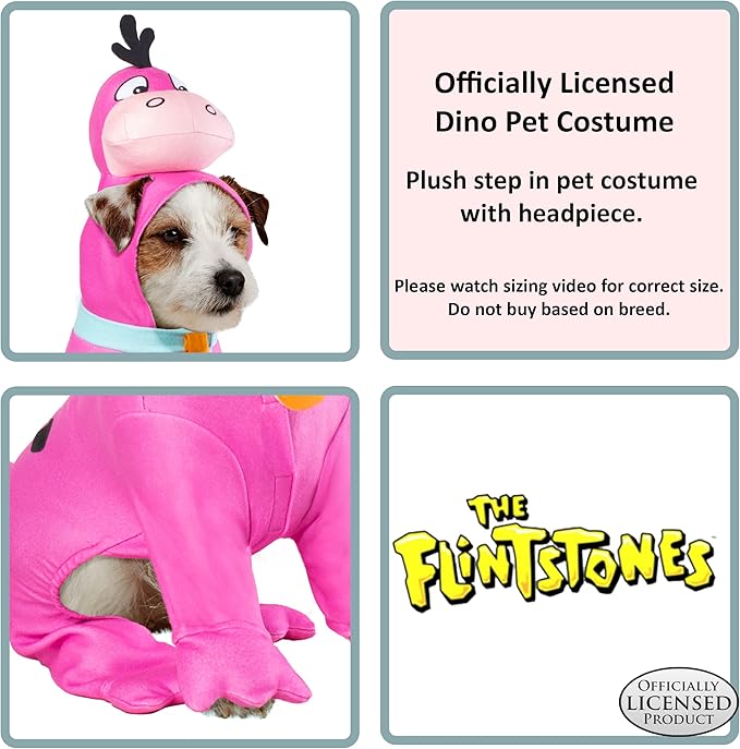 Rubies The Flintstones: Dino Pet Costume for For Dogs or Cats
