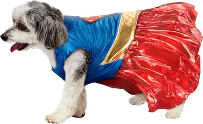 DC Comics Superheroes: Supergirl Pet Costume for For Dogs or Cats by Rubies